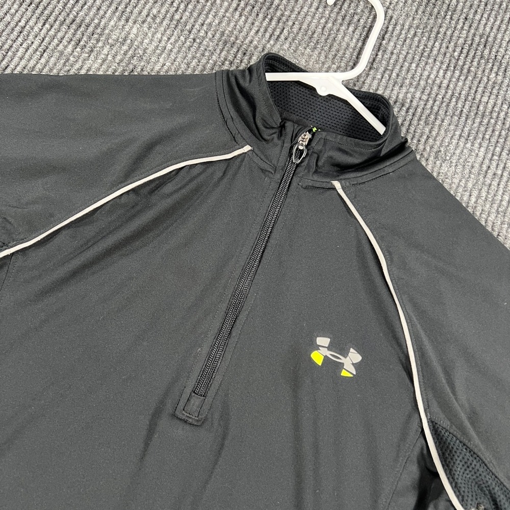 Under Armour‎ Pullover Shirt Womens Small 1/4 Zip Black Long Sleeve Active Gym